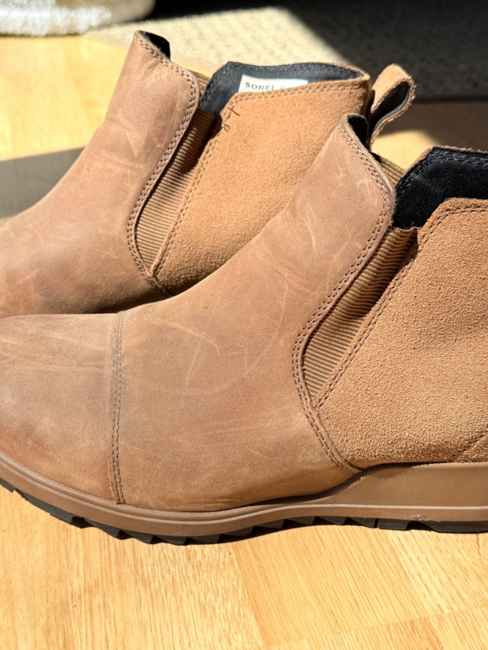 SOREL Brown Chelsea Slip-On Boots